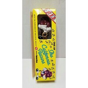 Vintage California Raisins Figure Boxed Post Promo 1988 Sax Player Rare